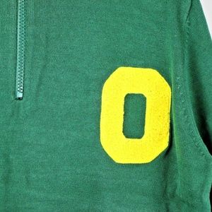 Sweaters - Oregon Ducks Men's Quarter Zip Sweater (Green) Sweaters - Oregon Ducks Men's Quarter Zip Sweater (Green)